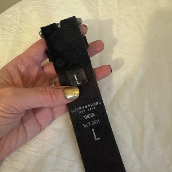 Lucky Brand Black Textured Belt - Picture 5 of 5